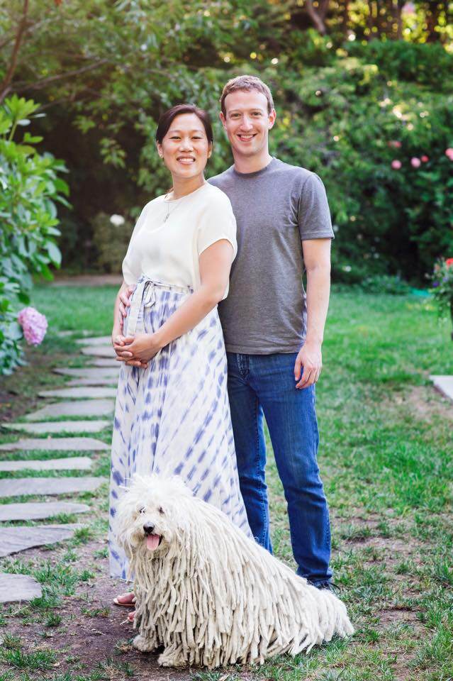Priscilla Chan trong lần mang thai đầu tiên.