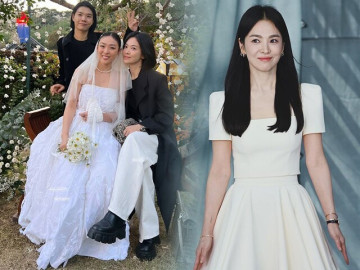 Thời trang - Song Hye Kyo đi ăn cưới mặc đơn giản mà đẳng cấp, cứ học theo công thức "3-2-2" đảm bảo sang nhất tiệc