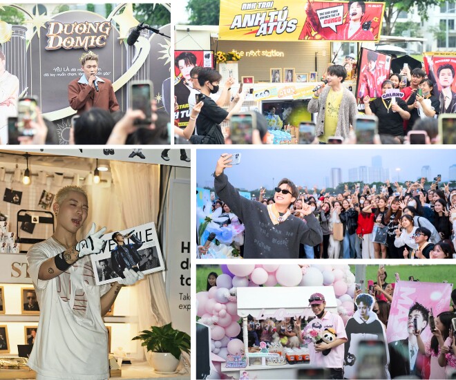 Những khoảnh khắc ấn tượng từ chương trình Anh Trai Say Hi với sự xuất hiện của các food truck và coffee truck độc đáo, được trang trí bắt mắt.