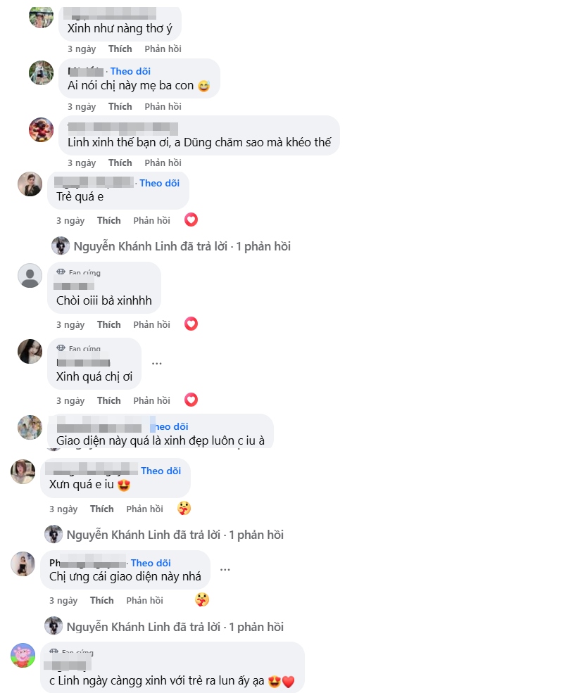 Nhan sắc của Khánh Linh nhận cơn mưa lời khen.