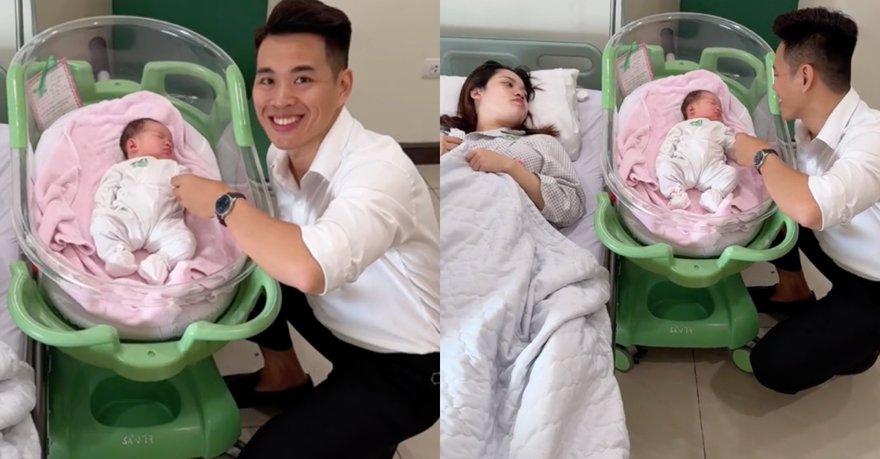 Lê Anh Nuôi hạnh phúc khi lên chức ông bố bỉm sữa.