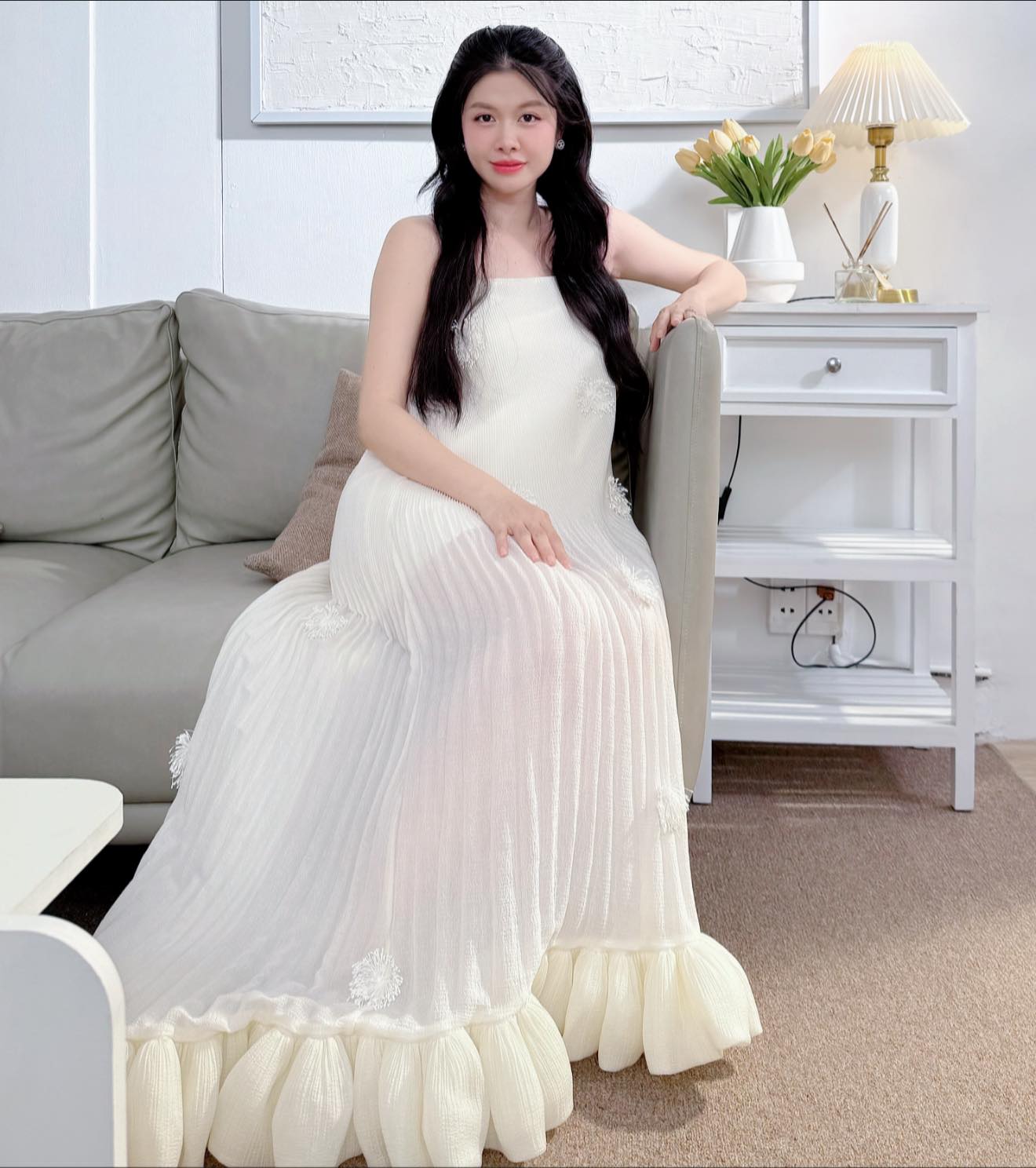 Thủy Anh rất gọn gàng, xinh đẹp ở tam cá nguyệt thứ 3.