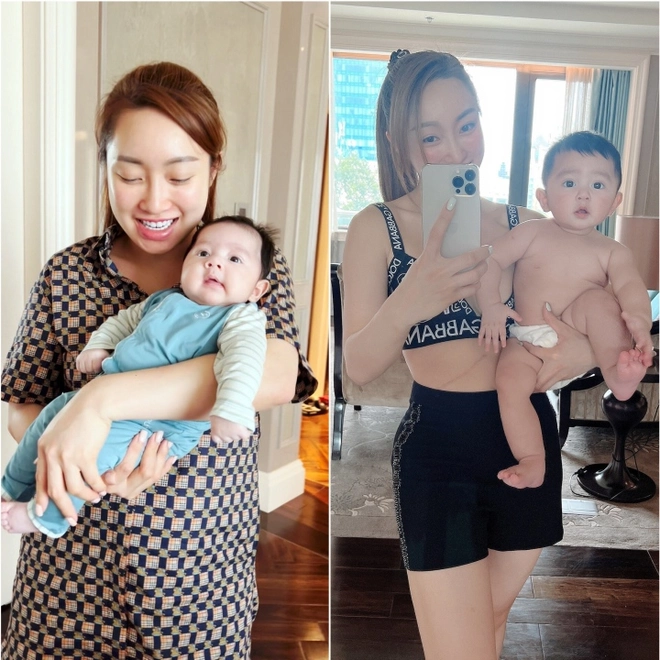 Vóc dáng sau sinh lần đầu tiên của Lý Thùy Chang.