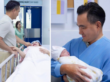 Đưa vợ thứ 3 đi đẻ, diễn viên Chi Bảo chỉ đứng ngoài phòng sinh, khó chịu khi thấy vợ trang điểm
