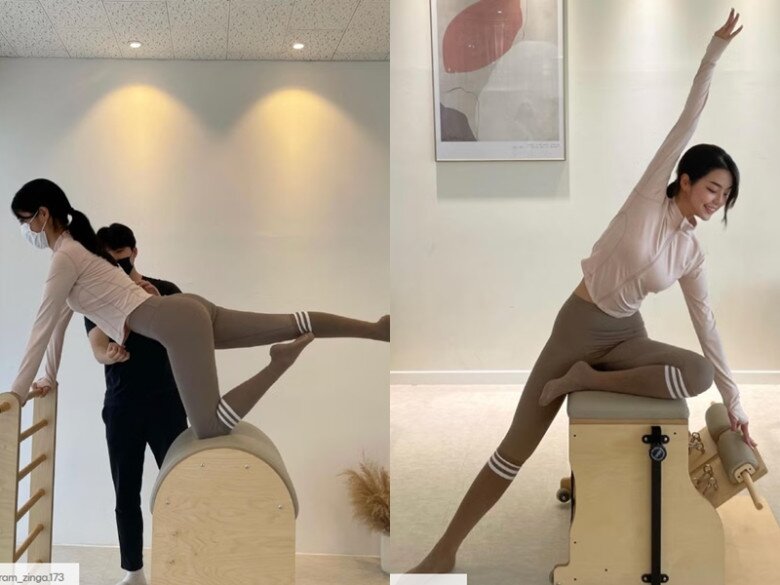 Tabata, pilates kết hợp tập thể dục nhịp điệu và rèn luyện cơ bắp là trợ thủ đắc lực cho việc giảm cân của Jing-ga.