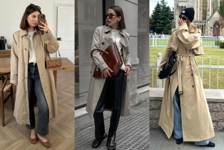 Chọn áo trench coat cần chú ý đến độ dài phải phù hợp với vóc dáng.