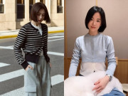 Thời trang - 4 cách phối áo len dệt kim đơn giản mà đẹp như Song Hye Kyo và con dâu trùm sòng bạc, có 1 mẹo để "hack" dáng