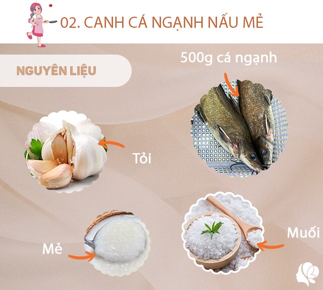 Chuẩn bị: 500g cá ngạnh, 2 thìa mẻ, muối, tỏi, cà chua, nghệ, hành lá, thì là, dầu ăn.