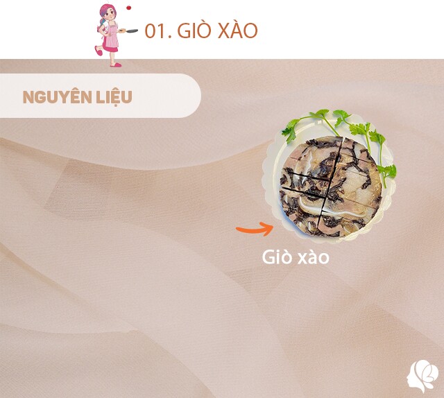 Chuẩn bị: 400g giò xào.