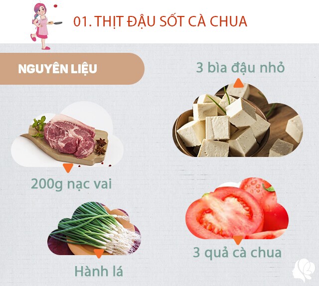 Chuẩn bị: 200g thịt nạc vai rửa sạch thái miếng vừa ăn, 3 bìa đậu nhỏ cắt miếng và rán chín vàng, cà chua bổ múi cau hoặc thái hạt lựu, hành lá rửa sạch cắt khúc, hành khô bóc vỏ đập dập, muối, nước mắm, dầu ăn.