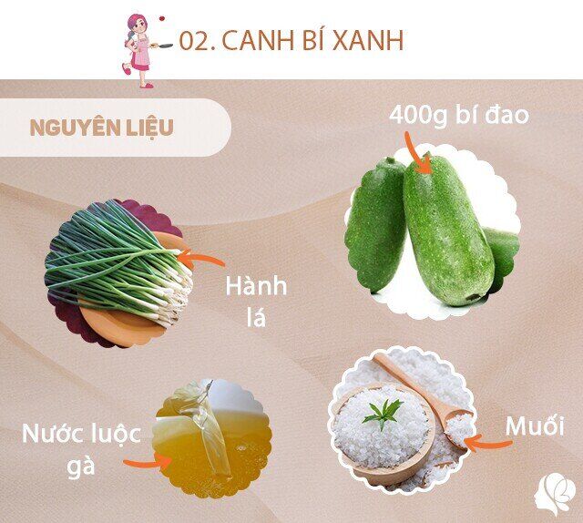 Chuẩn bị: 400g bí đao đã sơ chế bổ miếng vừa ăn, muối, hành lá, nước luộc gà, cà rốt tìa hoa/bướm.