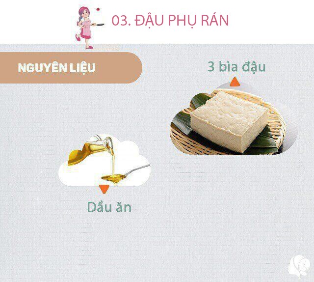 Chuẩn bị: 3 bìa đậu nhỏ, dầu ăn.