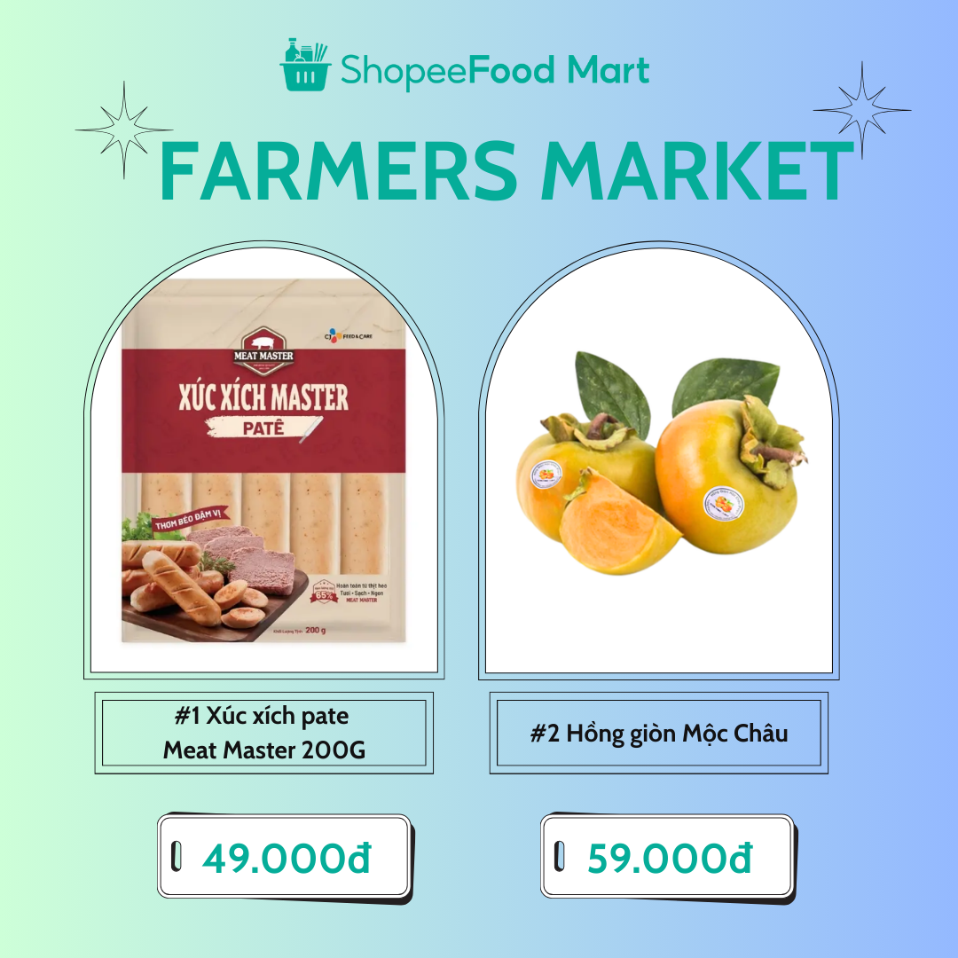 Thưởng thức thực phẩm tươi ngon giá giảm độc quyền, chỉ có tại gian hàng Farmers Market.