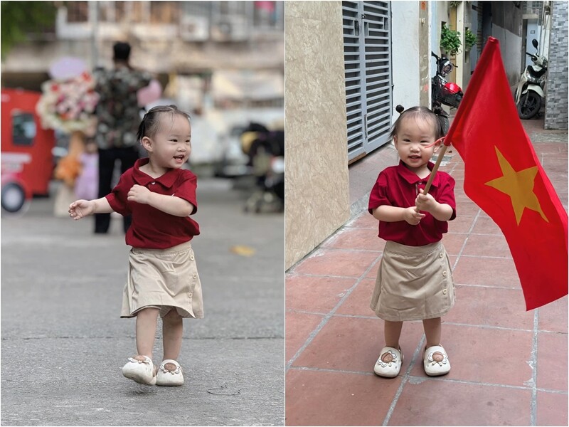 Con gái của Xuân Anh 2 tuổi đã sắp làm chị cả. Lần đầu tiên nhìn con trong bộ đồng phục đến lớp, nữ BTV đã rất nhiều cảm xúc. Cô chia sẻ: “Trong vốn từ ngữ hạn hẹp của mẹ, mẹ khó tìm được từ phù hợp để diễn tả, chỉ biết rằng nó tuyệt vời lắm!"