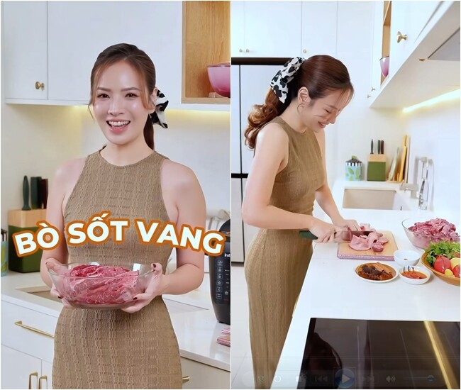 Bà mẹ một con cho hay, bò sốt vang kiểu Hà Nội đặc biệt ở chỗ sử dụng những gia vị Á Đông, dùng rượu trắng thay cho rượu vang đỏ, mang đến hương vị gần gũi hơn.