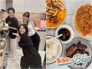 Bếp Eva - Gil Lê đãi các chị đẹp mâm cơm hấp dẫn, Dương Hoàng Yến khen "ngon nhức nhối"