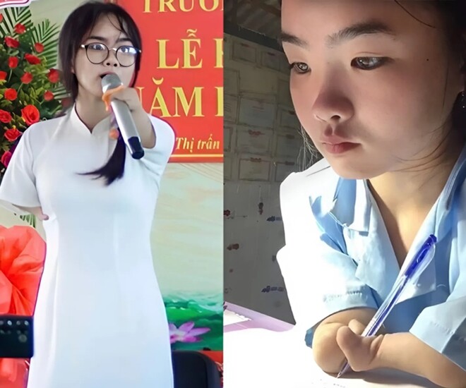 Ngọc Mãi thường xuyên chia sẻ hình ảnh của bản thân lên trang cá nhân để mọi người hiểu hơn về việc tập luyện cầm bút của em.