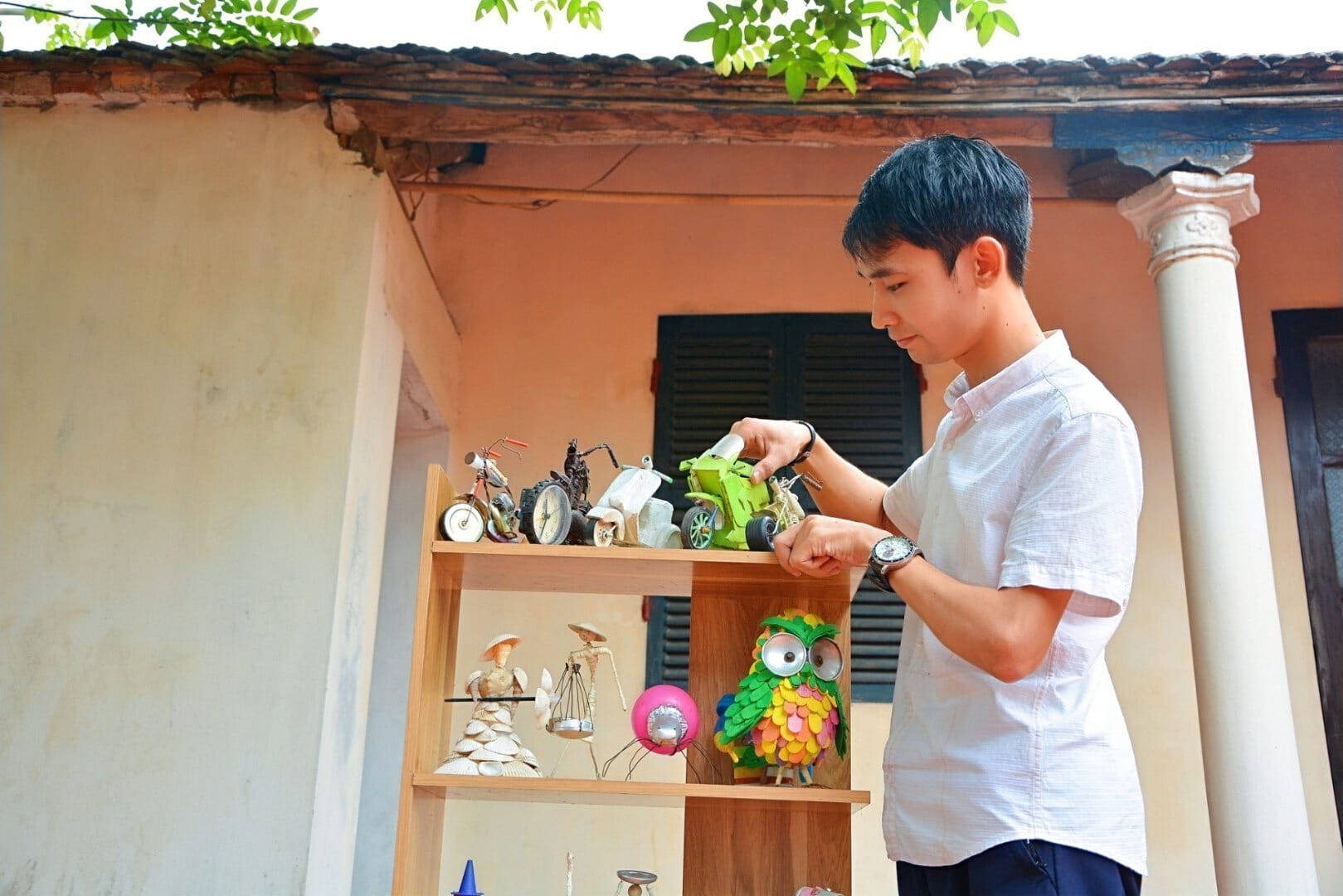 Anh Giang muốn lan tỏa thông điệp bảo vệ môi trường từ việc tái chế rác thải