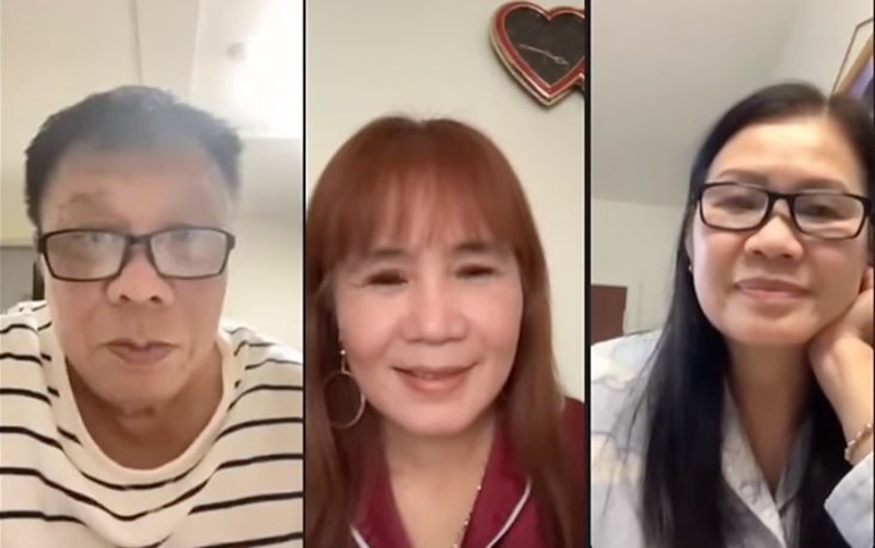 Chú Hoàng, cô Hoa và cô Phượng đã trò chuyện với nhau.