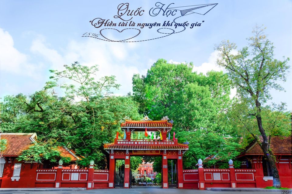 Quốc học Huế - ngôi trường mang vẻ đẹp tri thức.