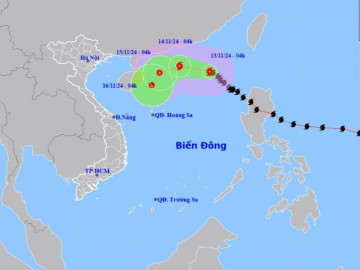 Bão số 8 sẽ suy yếu ngay trên Biển Đông