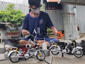 Chàng trai ở An Giang xây ước mơ bằng xe mô hình, giống thật 90% đến kỹ sư cơ khí cũng phải nể
