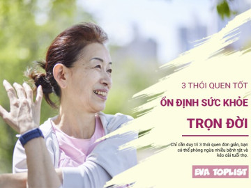 Bạn có đang bỏ qua 3 thói quen vàng giúp bạn khỏe mạnh trọn đời?