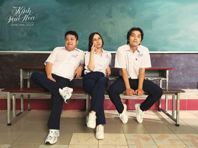 Tạo hình học sinh nhận được nhiều lời khen ngợi của Vũ Long - Ngọc Trai - Anh Đào ở Kính Vạn Hoa bản điện ảnh.