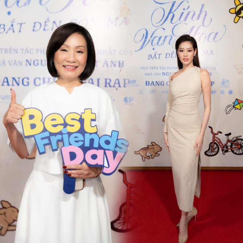 Hồng Đào, Khánh Vân rạng rỡ trên thảm đỏ.