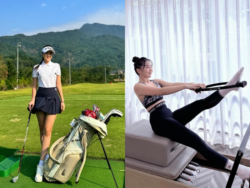 Mai Ngọc rất chăm chỉ tập luyện các bộ môn thể thao như gym, pilates, tennis, golf,... Nhờ thế, nữ MC luôn giữ được vóc dáng thon gọn, săn chắc ở tuổi ngoài 30.