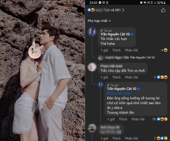 Tim đăng ảnh thân mật bên 1 cô gái, đáp trả khi bị nhắc về chuyện tình với Trương Quỳnh Anh.