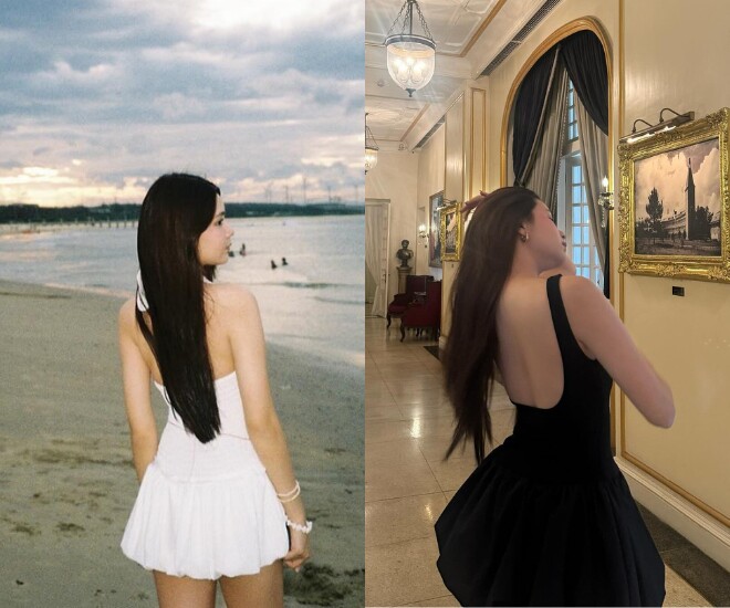 Hạt Dẻ rất thích khoe những hình ảnh chụp từ sau lưng.