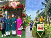 Giải trí - Thanh Đoàn - Hà Trí Quang làm đám cưới lần 3: Dựng cổng đậm chất miền Tây, dàn sao đi máy cày đón chú rể