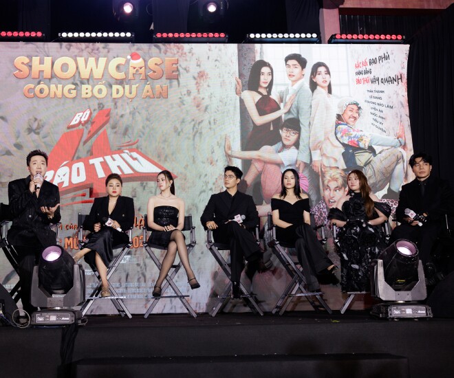 Dàn cast phim Bộ tứ báo thủ ra mắt khán giả.