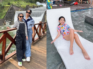Con gái Mai Phương trổ mã sắp cao vượt bảo mẫu, giờ đứng cạnh cứ tưởng 2 chị em
