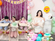 Giải trí - Sam được 2 con tổ chức sinh nhật theo phong cách miền Tây, quý tử lai Hàn tưởng trầm tính nhưng "háu ăn" hơn em gái