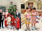 Giải trí - 3 cháu Bầu Hiển chung khung hình dịp Giáng sinh, anh chồng Đỗ Mỹ Linh "dở khóc dở cười" vì sự thông minh của 2 con