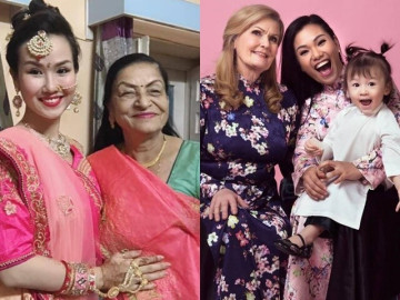 Mẹ chồng ngoại quốc của sao Việt khi có cháu: Mẹ chồng Võ Hạ Trâm "đáng thương" nhất, Phương Vy được chăm tận 4 tháng