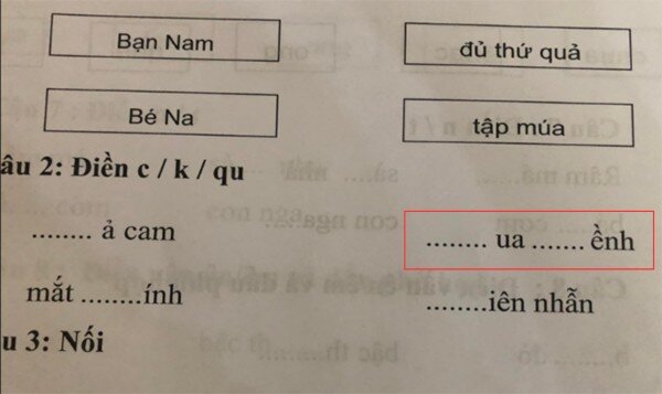 Một số bài tập tiếng Việt khác của học sinh tiểu học cũng khiến phụ huynh khó hiểu.