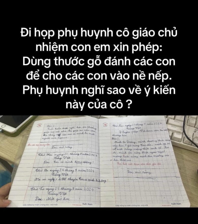 Cô giáo công khai dùng thước gỗ đánh con, phản ứng của hội phụ huynh khiến ai cũng ngã ngửa - 1