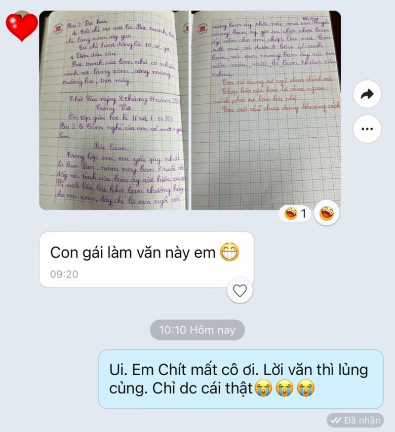 Con gái làm văn kể về người bạn ngồi cạnh, tiết lộ chuyện dại dột khiến cô giáo lập tức nhắn tin cho phụ huynh - 4