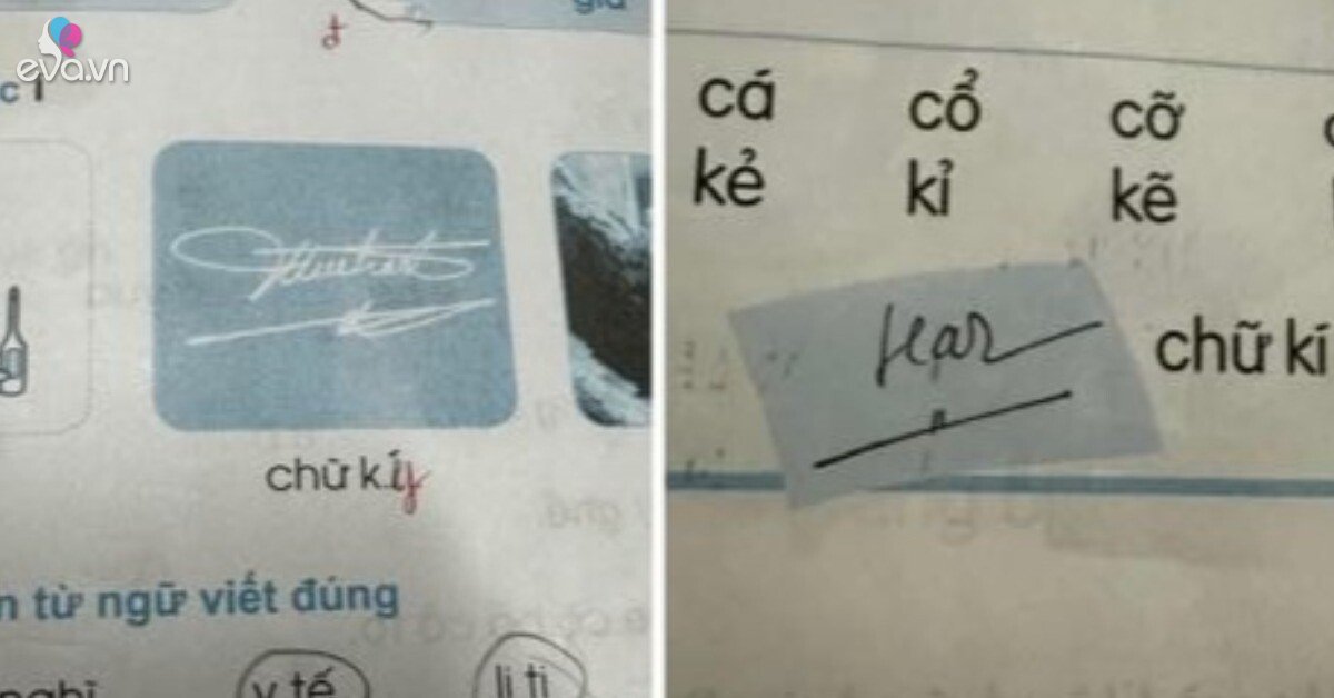 Chữ kí hay Chữ ký mới đúng, mẹ hoang mang khi đáp án của cô giáo khác xa sách giáo khoa