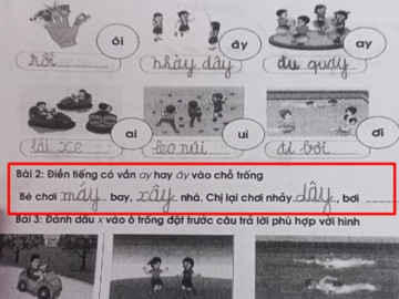 Cô giáo giao bài tập điền từ tiếng Việt siêu khó khiến dân tình thi nhau đoán, đáp án gây hoang mang