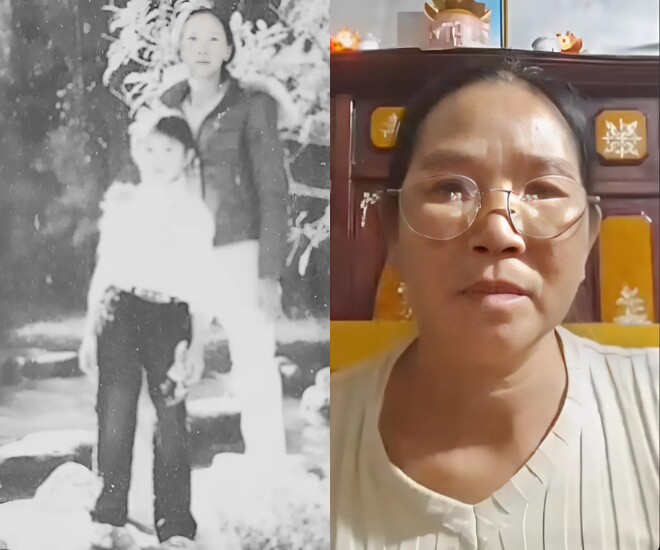 Bà Ngọc và tấm hình hiếm hoi chụp chung cùng con gái trước ngày chia ly. Bà kể có những đêm dài trằn trọc không ngủ được, chỉ vì nhớ con, lo lắng không biết con gái đang sống thế nào.