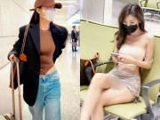 Thời trang - Hội chị em ăn mặc hở hang, cắt xẻ như phô diễn body ở sân bay khiến nhiều người ngại đến đỏ mặt