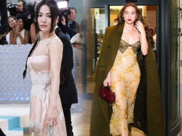 Mặc váy ngủ mỏng manh đi sự kiện, Song Hye Kyo được khen hết lời, mỹ nhân Việt người khéo, người vụng