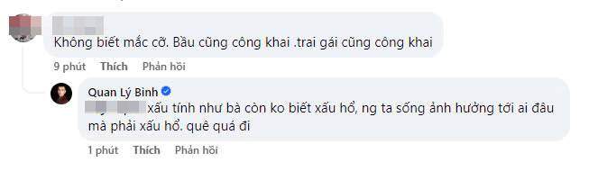 Lý Bình đáp trả cực gắt khi bị mỉa mai chuyện gì trong nhà cũng công khai trên mạng xã hội.