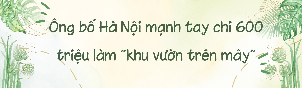 Ông bố Hà Nội trồng rau, nuôi cá trên mái nhà, chia sẻ bí quyết để có “khu vườn trên mây” vừa đẹp vừa xanh - 1