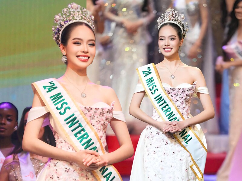 Tối 12/11, Hoa hậu Huỳnh Thị Thanh Thủy đăng quang ngôi vị cao nhất tại Hoa hậu Quốc tế Miss International 2024. Cô cũng là người tạo nên lịch sử vì đây là lần đầu tiên đại diện Việt Nam giành chiến thắng tại cuộc thi này.
