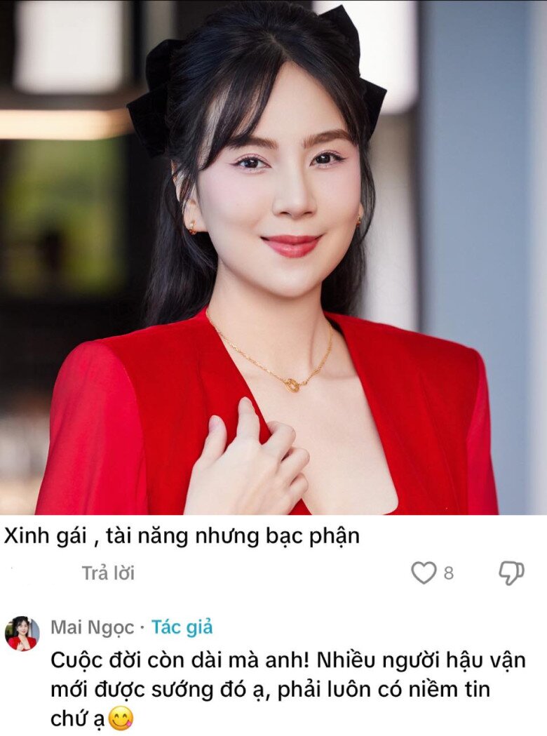 Mai Ngọc lên tiếng khi bị nhận xét bạc phận.